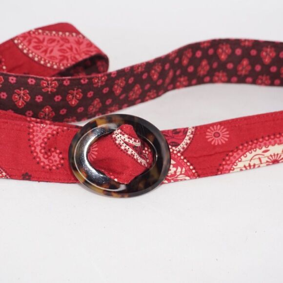 Vera Bradley *BOGO FREE Sale* Red Paisley Patterned Belt - Picture 3 of 6